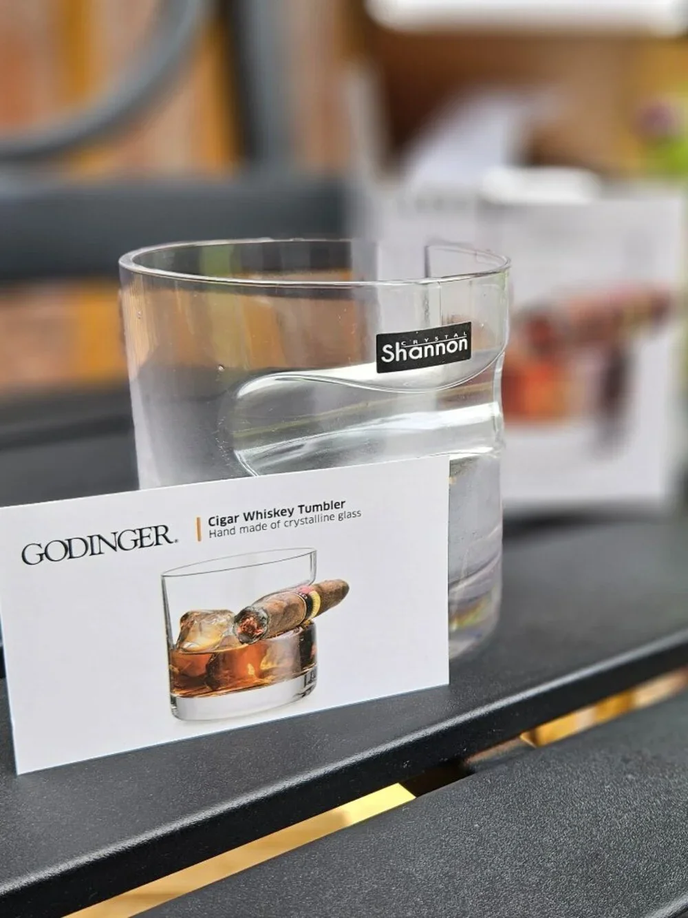 Godinger Cigar Whiskey Tumbler NEW IN BOX